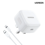 UGREEN 20W Type-C PD Fast Charger with 1m Type-C to Lightning Cable (White) 70297 (1Y)