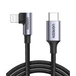 UGREEN MFi Certified Type-C to Lightning 1m PD 3A Max Fast Charging 90° Cable – US305 (60763)