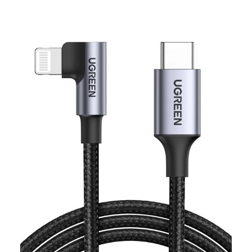 UGREEN MFi Certified Type-C to Lightning 1m PD 3A Max Fast Charging 90° Cable – US305 (60763)