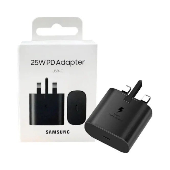 Samsung 25W Type-C Super Fast Charging Adapter (3-Pin UK Plug) – A Grade